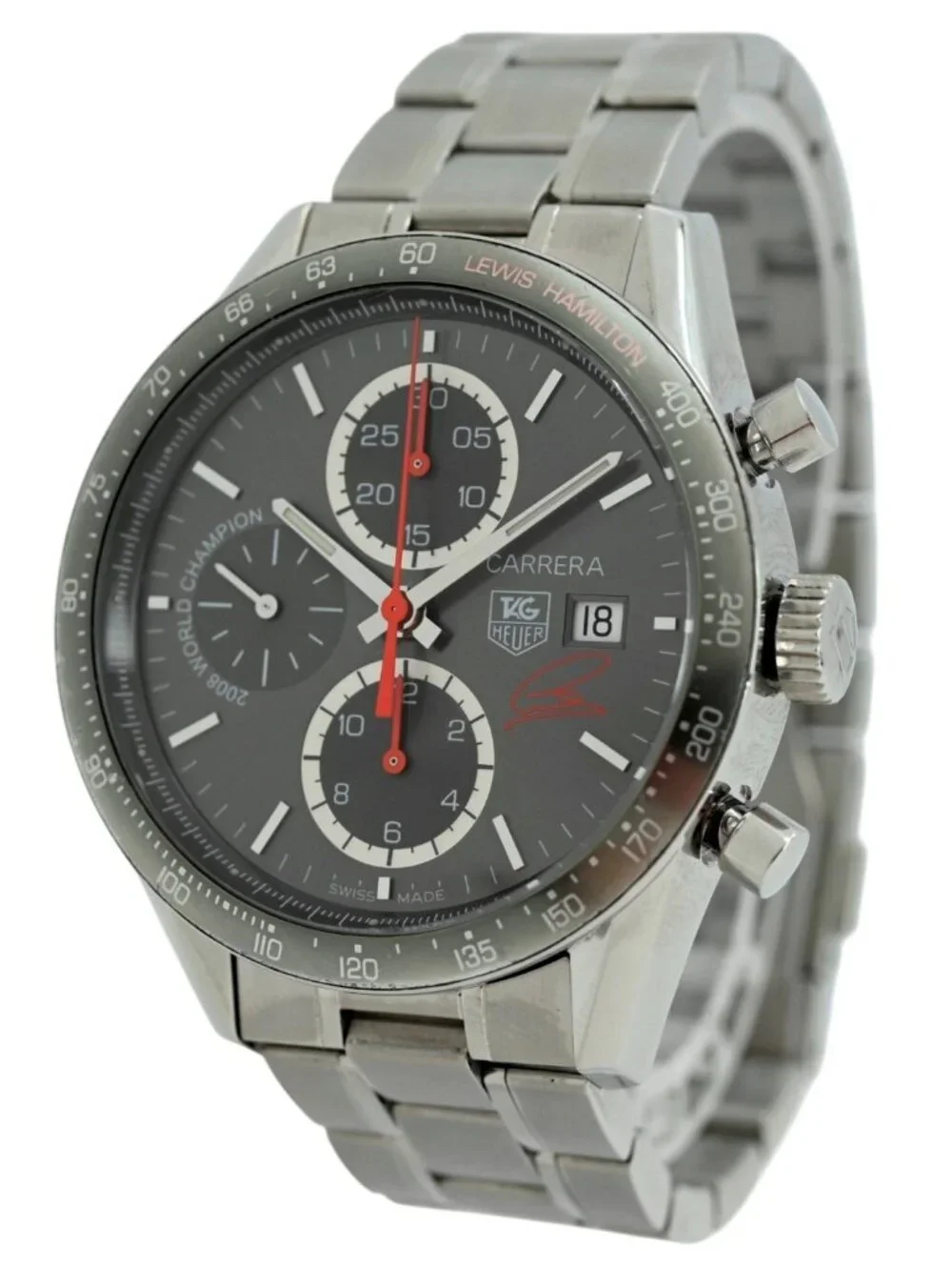 Tag Heuer 41mm Men's Carrera Limited Edition Lewis Hamilton 2500 Watch! CV201M!